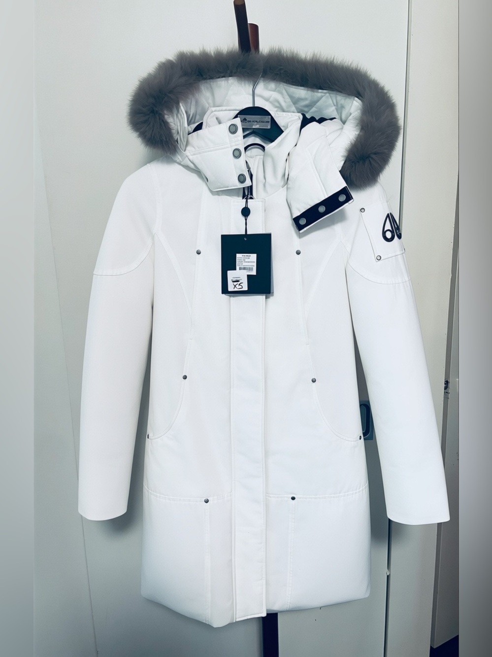 Moose Knuckles Authentic Sunwapta Parka NWT White Milky Way Size XS